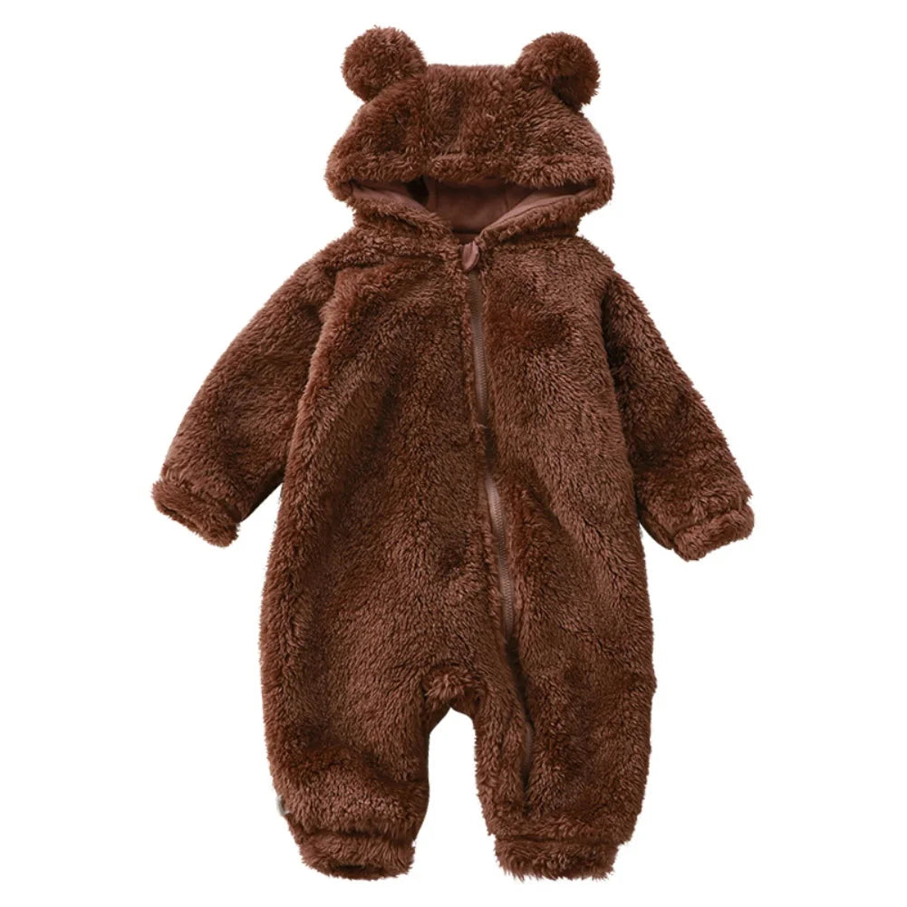 Cute Cartoon Bear Baby Romper Pajamas 0-24 Months